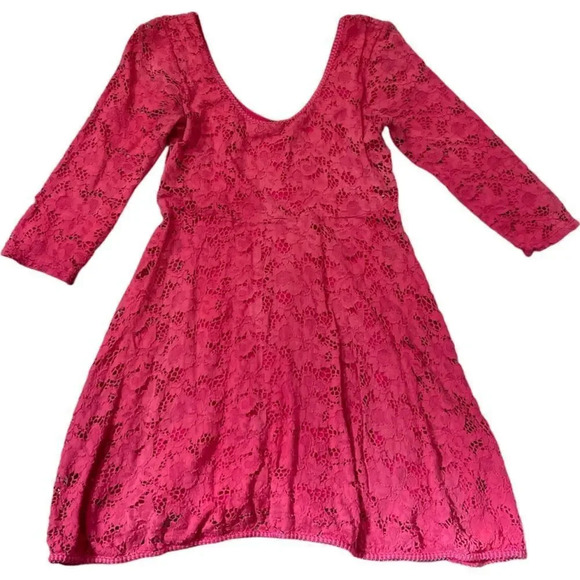 Preloved Free People Magenta swing dress XS slight flaws - Picture 2 of 9